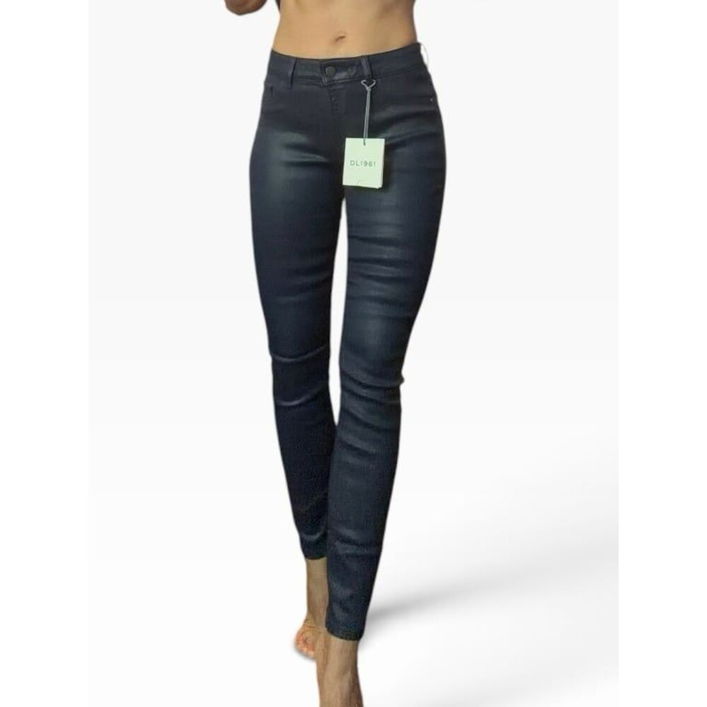 New DL1961 Women's blue instasculpt Coated Skinny Jeans 25